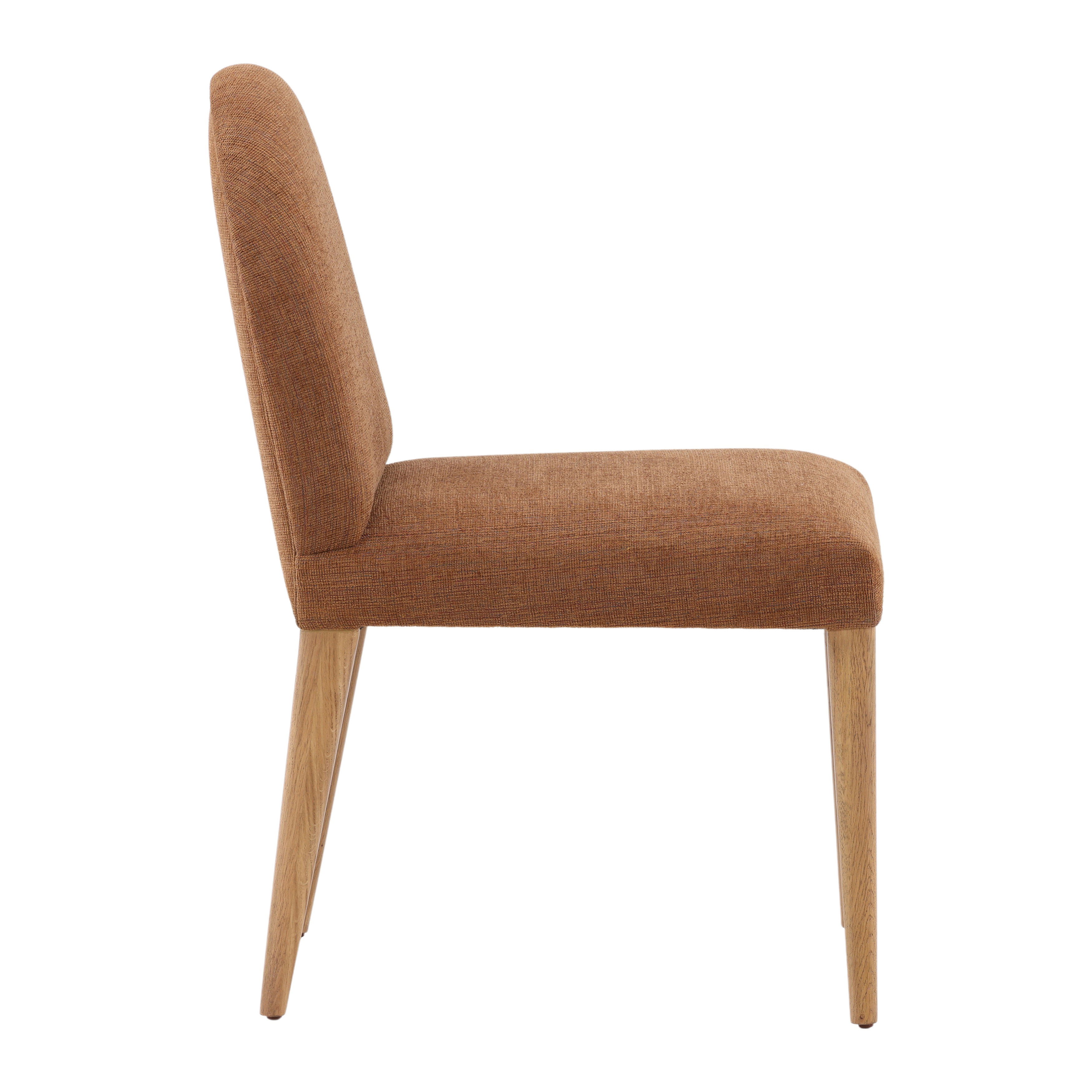 Memphis Dining Chair Set of 2 Brown, by Dovetail, 20.1" width x 34.5" height x 25.2" depth View 3