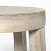 Brahma Backless 26in Seat Counter Stool | White Washed Wood, Counter & Bar Stool by Mercana, 14.5" length x 14.5" width x 26" height thumbnail 8