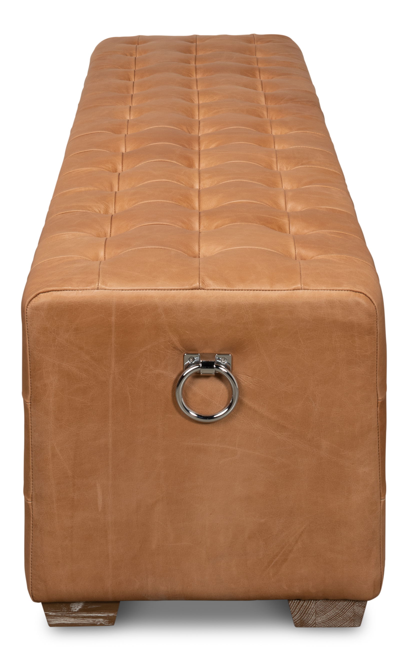 Beam Bench Tufted Leather large image 
