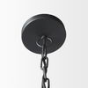 Karina 24' Round Matte Black Hammered Metal Dome Pendant Light thumbnail 5