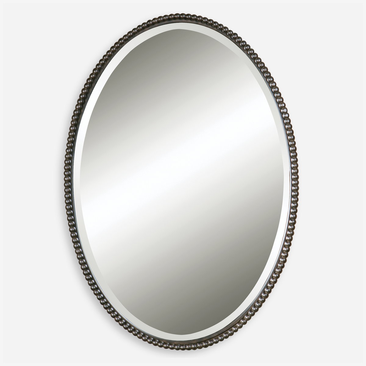 Sherise Bronze Oval Mirror, by Uttermost, 22" width x 32" height x 1.75" depth View 1