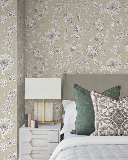 Sutton Taupe Wallpaper