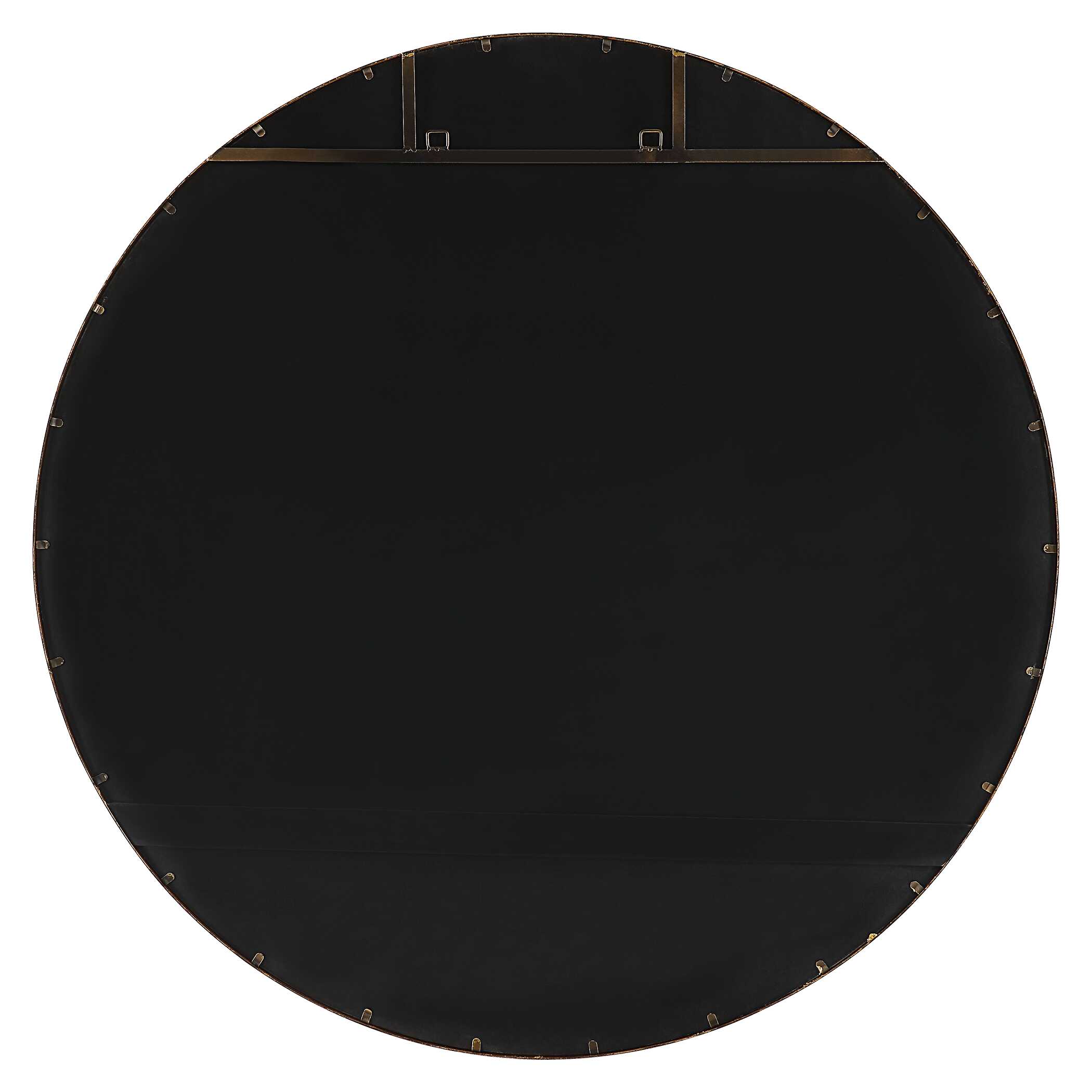 Junius Large Gold Round Mirror, by Uttermost, 60" width x 60" height x 1.5" depth View 7