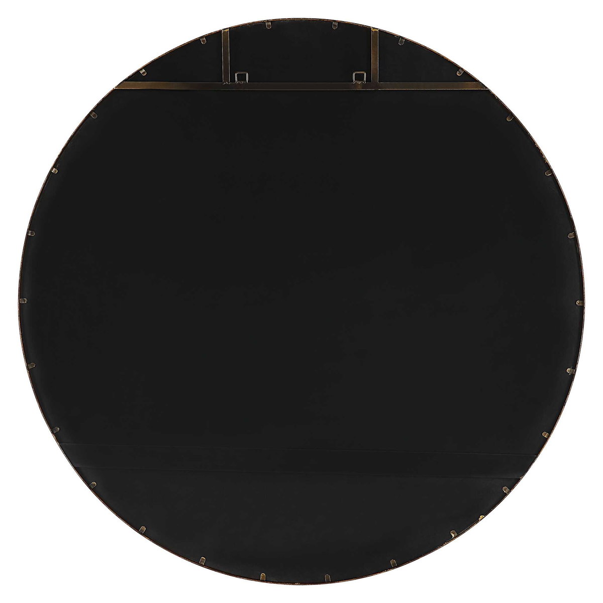 Junius Large Gold Round Mirror, by Uttermost, 60" width x 60" height x 1.5" depth View 7