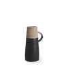 Garand Small 13H Two-Toned Black/Natural Ceramic Jug, Decorative Jar by Mercana, 6.3" length x 4.53" width x 10.24" height thumbnail 1