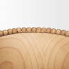 Wendell Light Brown Wood with Wood Bead Round Bowls, Decorative Bowl by Mercana, 12" length x 12" width x 3" height thumbnail 6