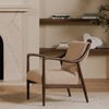 Yates Accent Chair Beige Faux Shearling thumbnail 5