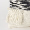 Beardell 18x18 Cream And Black Details With Tassels Pillow Cover, Decorative Pillow by Mercana, 18" length x 18" width x 0.1" height thumbnail 11