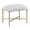 Charmed Sheepskin Small Bench, Benche by Uttermost, 24" width x 19" height x 16" depth thumbnail 4