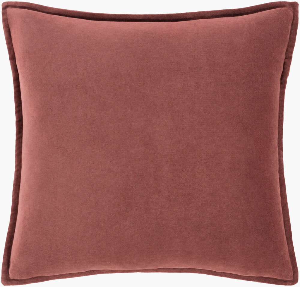 Cotton Velvet Accent Pillow Down, Decorative Pillow by Surya, 22" length x 22" width