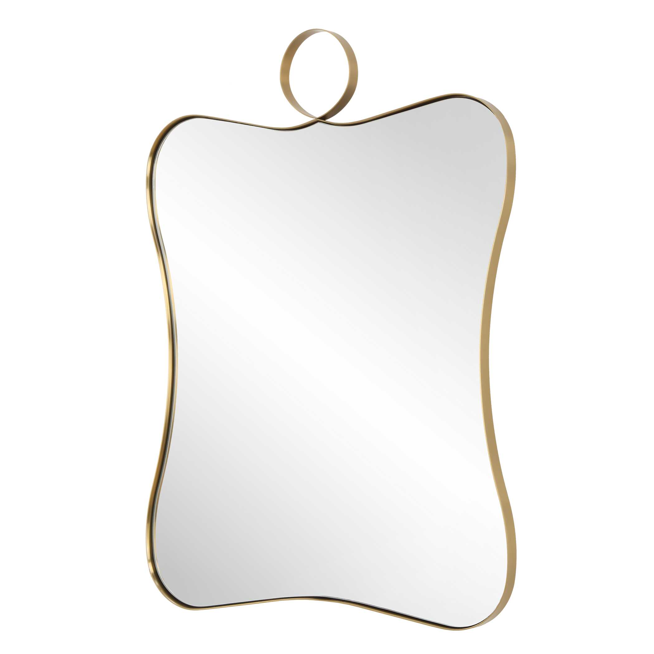 Talia Brass Vanity Mirror, by Uttermost, 24" width x 33" height x 1" depth View 5