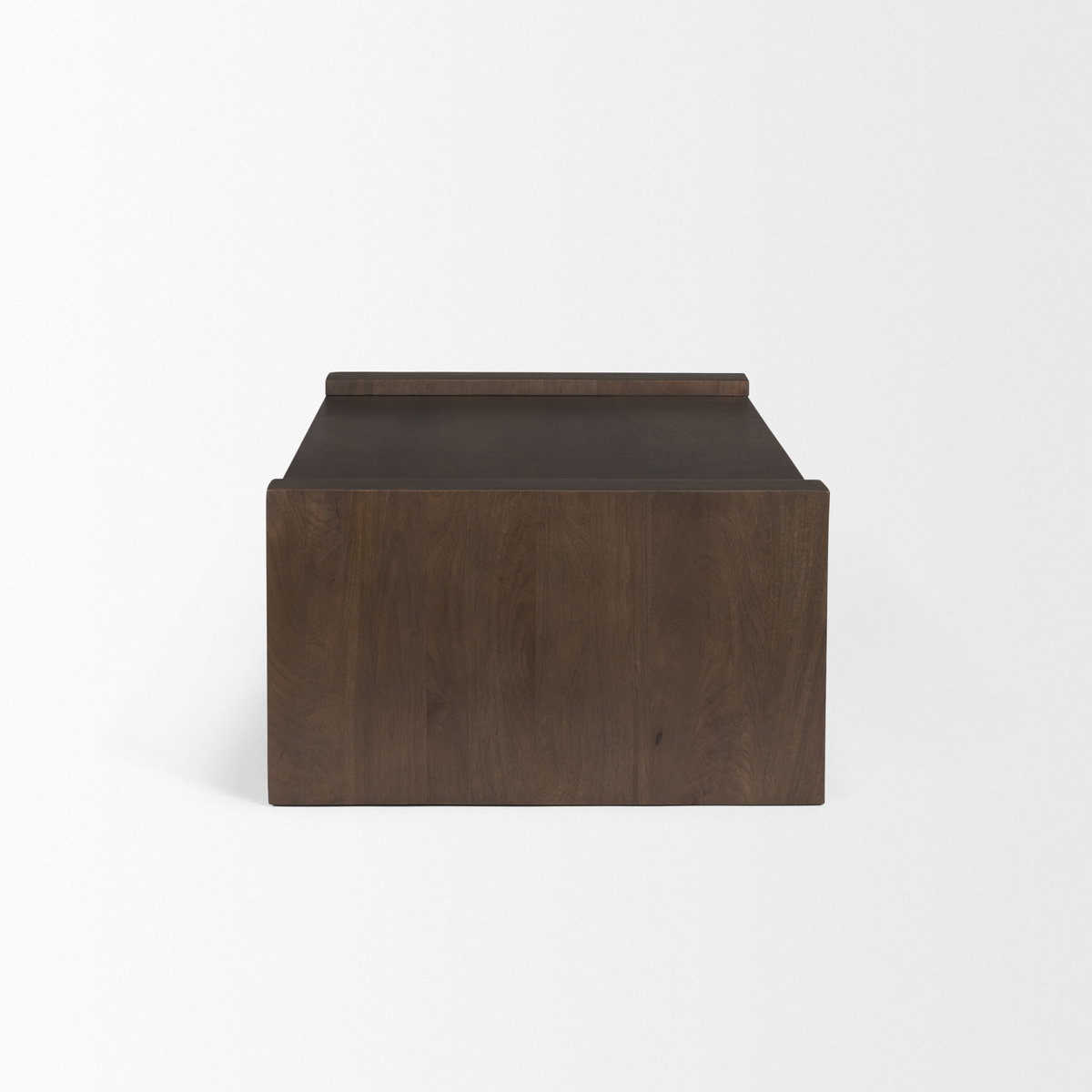 Wesson Dark Brown Wooden Rectangular Coffee Table, by Mercana, 48" length x 28" width x 16" height View 5