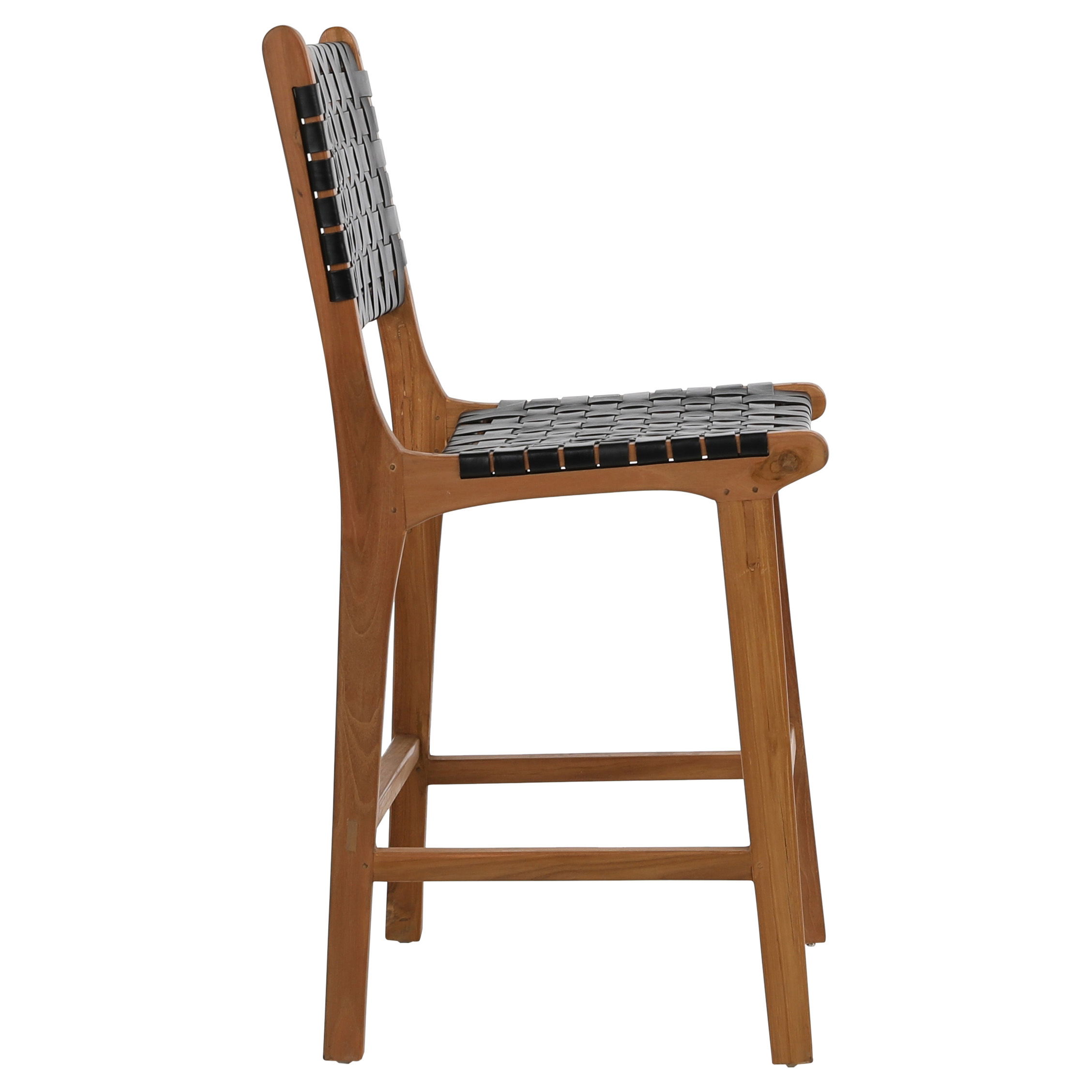 Dale Counter Stool Black Leather Nat Frame large image 