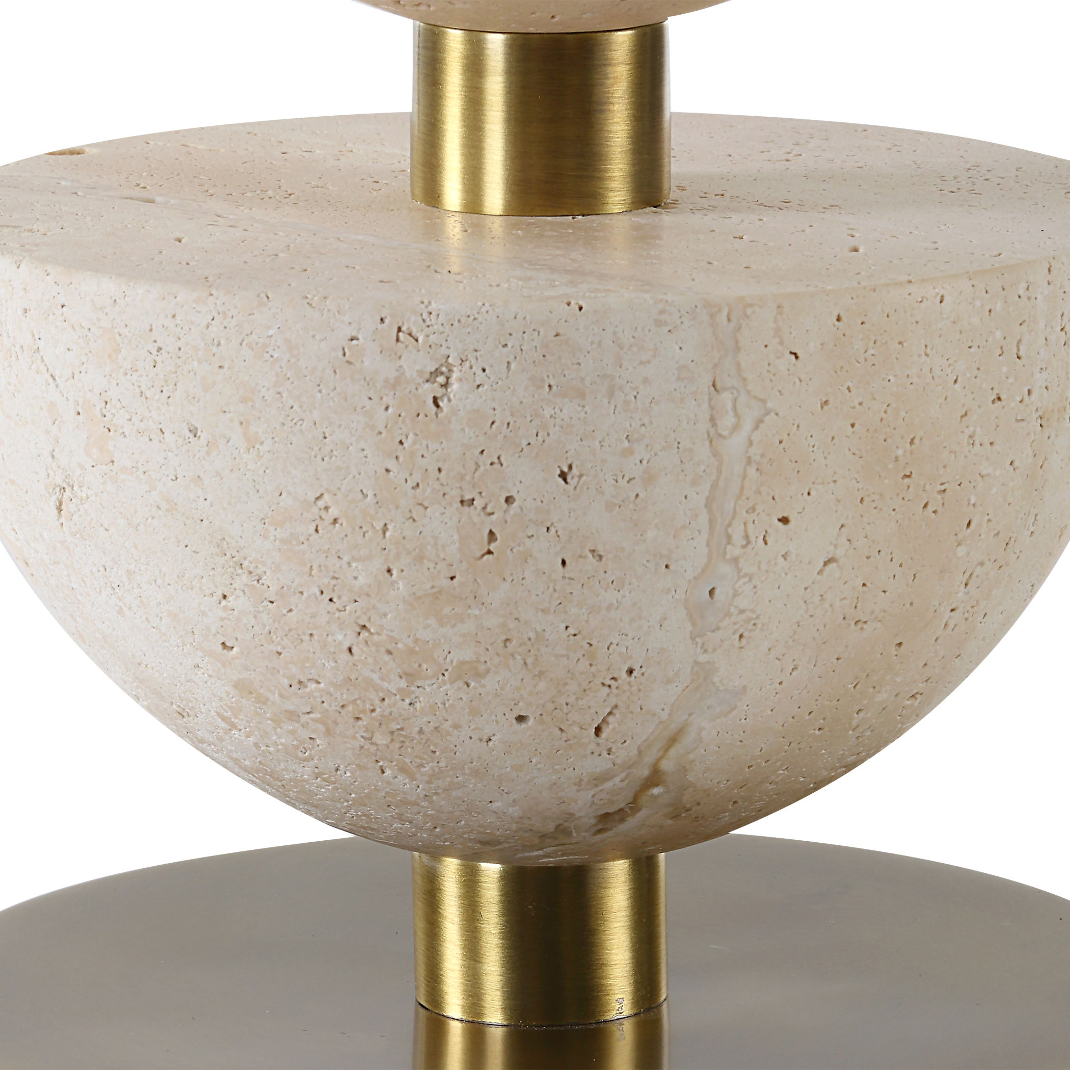 Hemisphere Travertine Table Lamp large image 