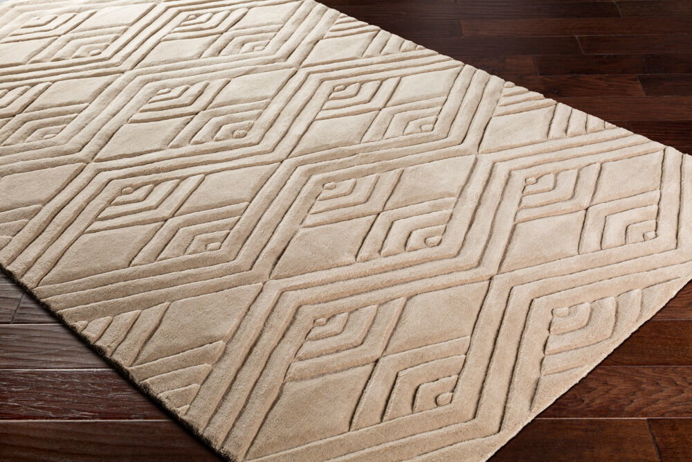 Etching Handmade Rug, by Surya, 3' length x 2' width