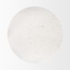 Allyson 42' Medium Brown with White Marble Top Dining Table thumbnail 4