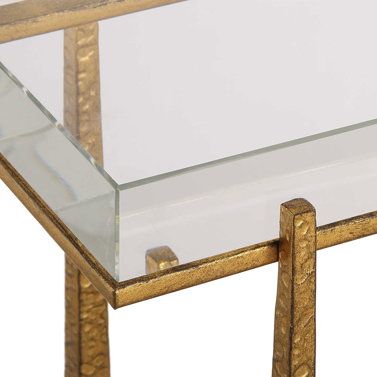 Midas Thick Crystal Accent Table, Side & End Table by Uttermost, 24" width x 24" height x 8.62" depth View 8