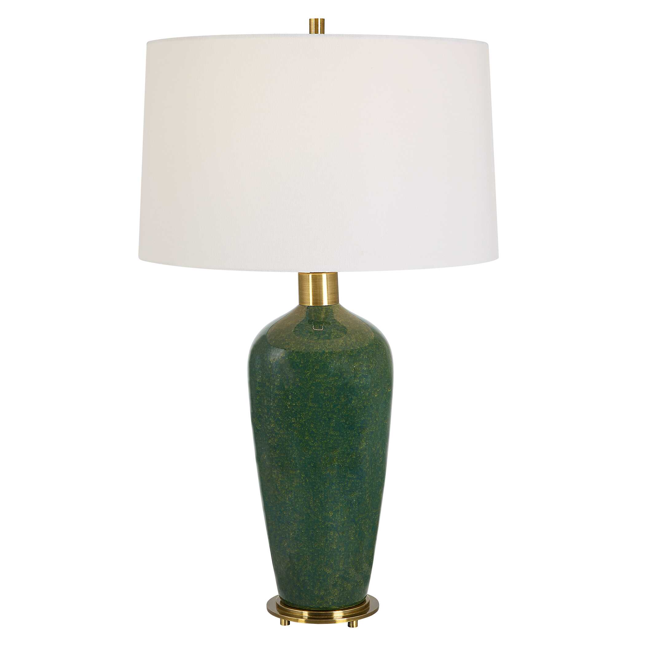 Verdell Green Table Lamp, by Uttermost, 17" width x 29" height x 17" depth View 1