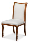 Polk Fabric Side Chair, Brown, Dining Chair by Sarreid, 21" length x 27" width x 39" height thumbnail 1