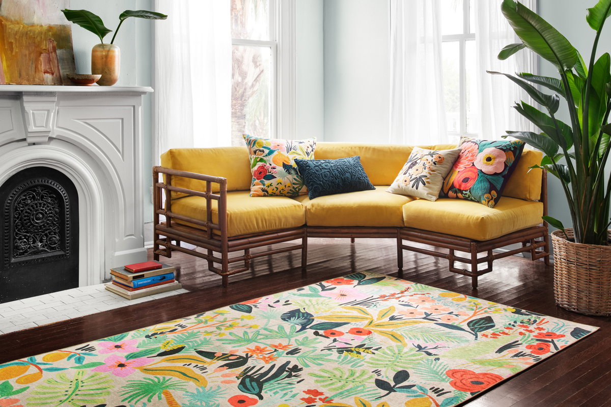 Rifle Paper Co. x Loloi No Name Pillow, Decorative Pillow, 22" length x 22" width View 5