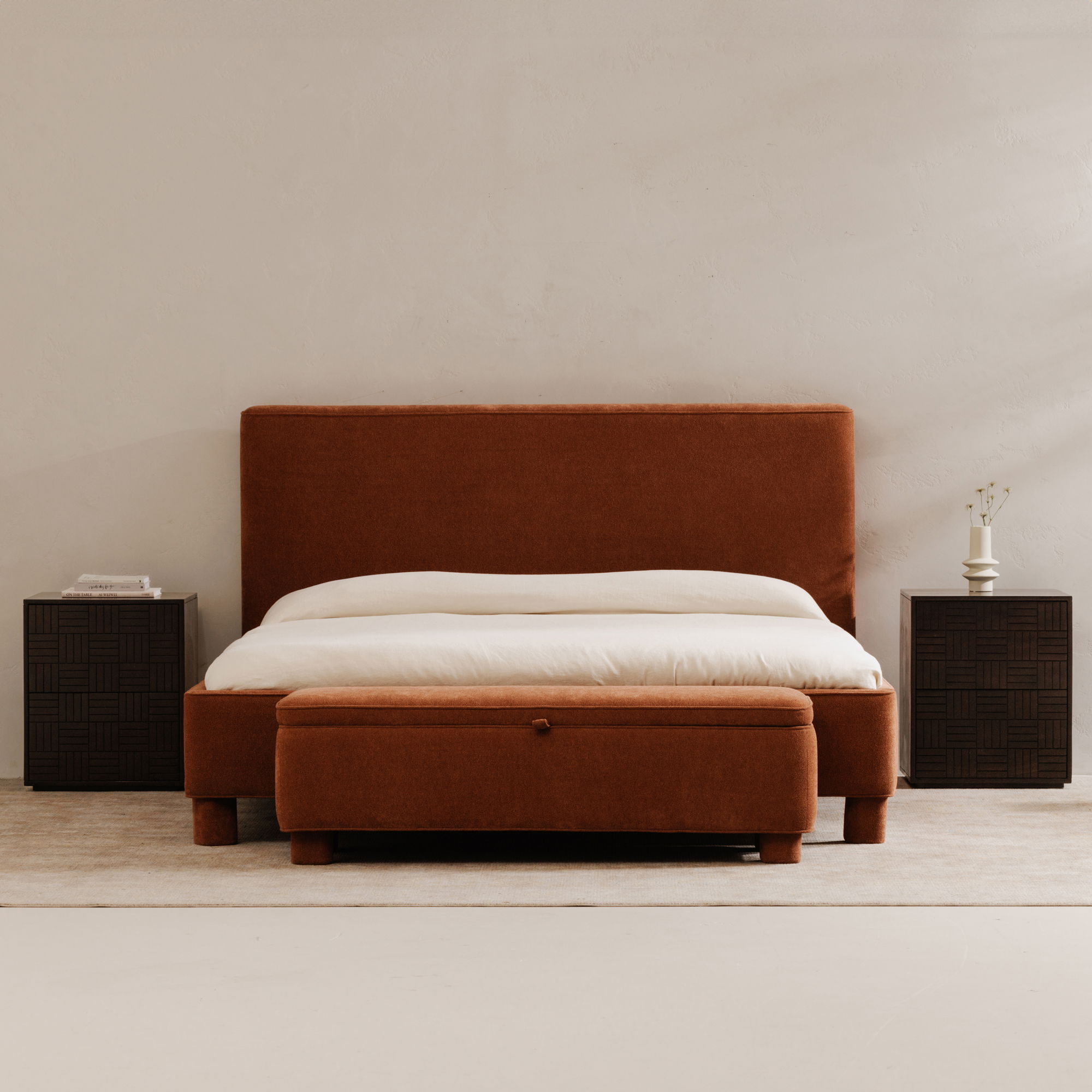 Ichigo Queen Bed Deep Orange large image 