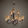 Vetraio 9 Light Oil Rubbed Bronze Chandelier, by Uttermost, 31" width x 38" height x 31" diameter x 31" depth thumbnail 2