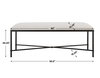 Avenham Black Framed Bench, Benche by Uttermost, 50.5" width x 20.25" height x 16.25" depth thumbnail 3