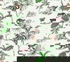 Botanicals & Lemurs White & Green Peel & Stick Wallpaper thumbnail 0