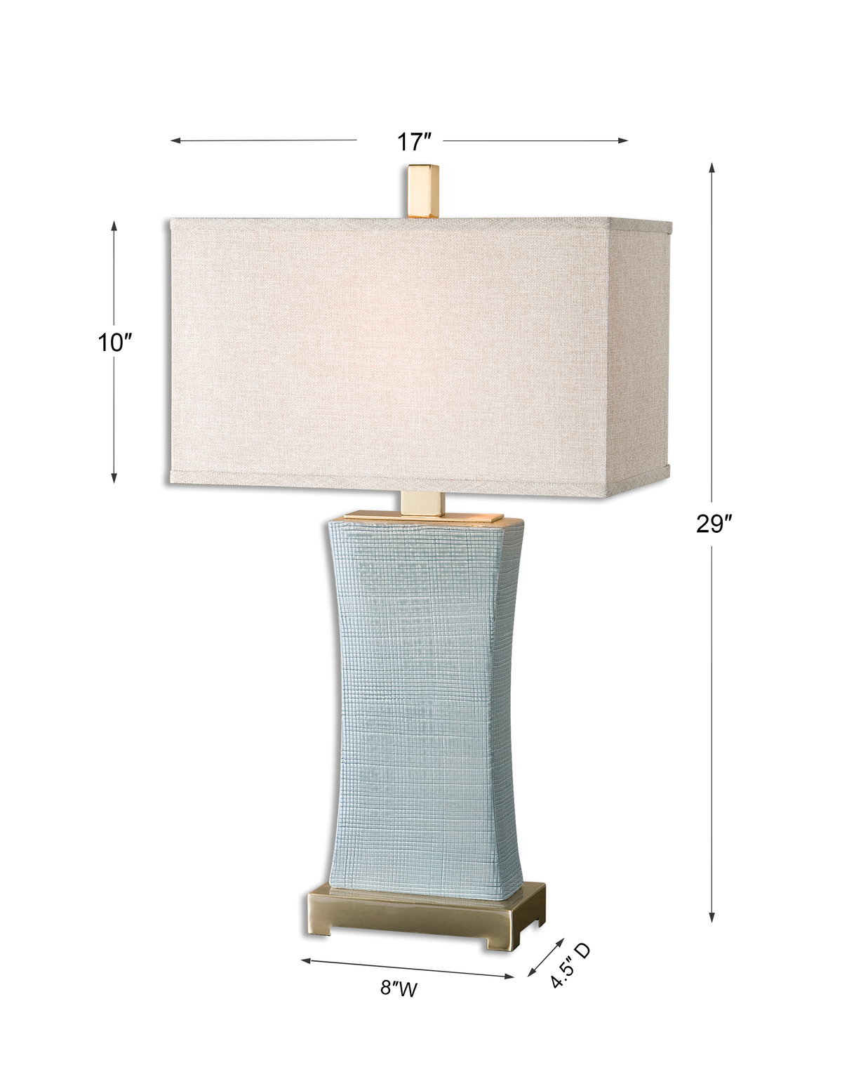 Cantarana Blue Gray Table Lamp, by Uttermost, 1'5" width x 2'5" height x 9" depth View 3