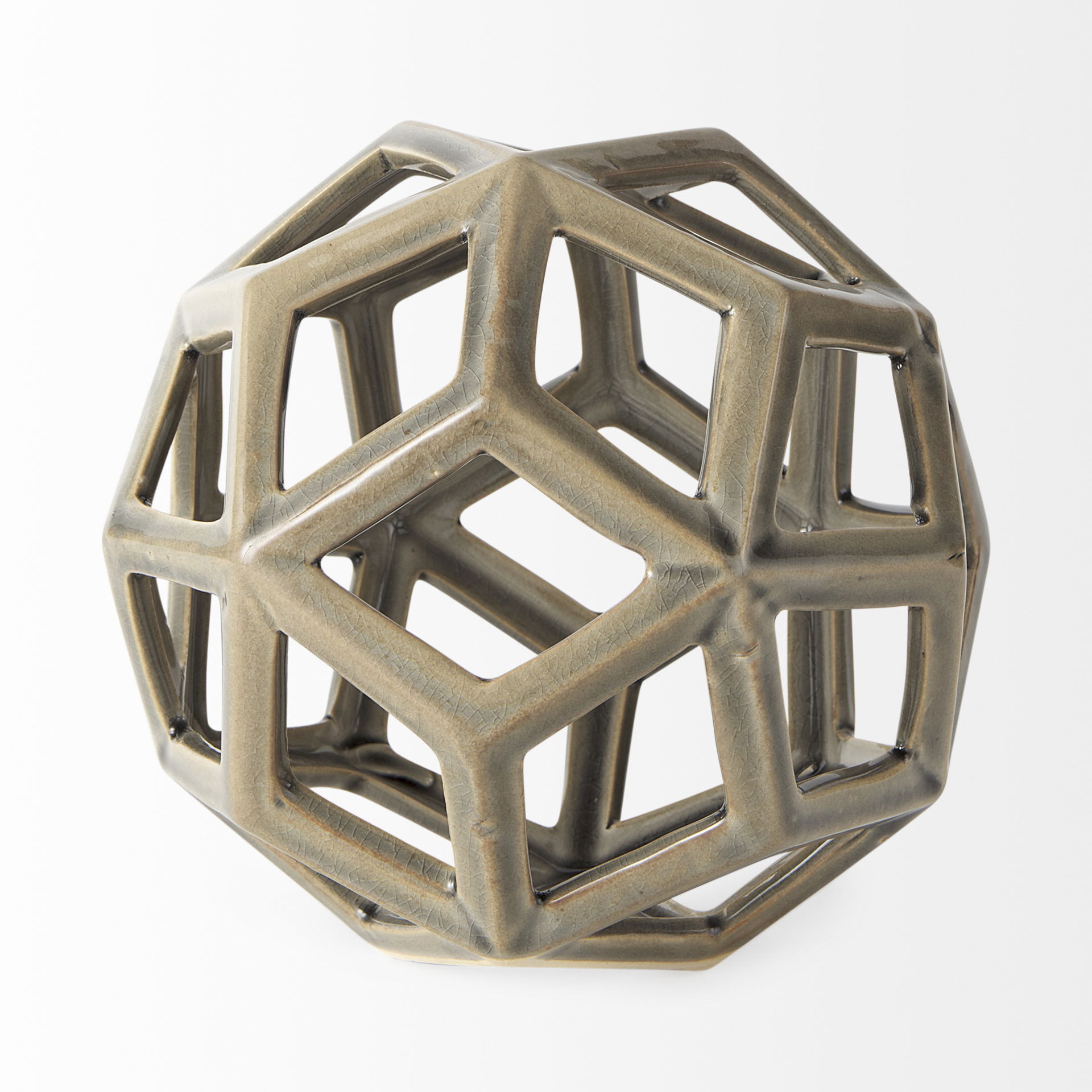 Geom  Tan Ceramic Geometric Object large image 