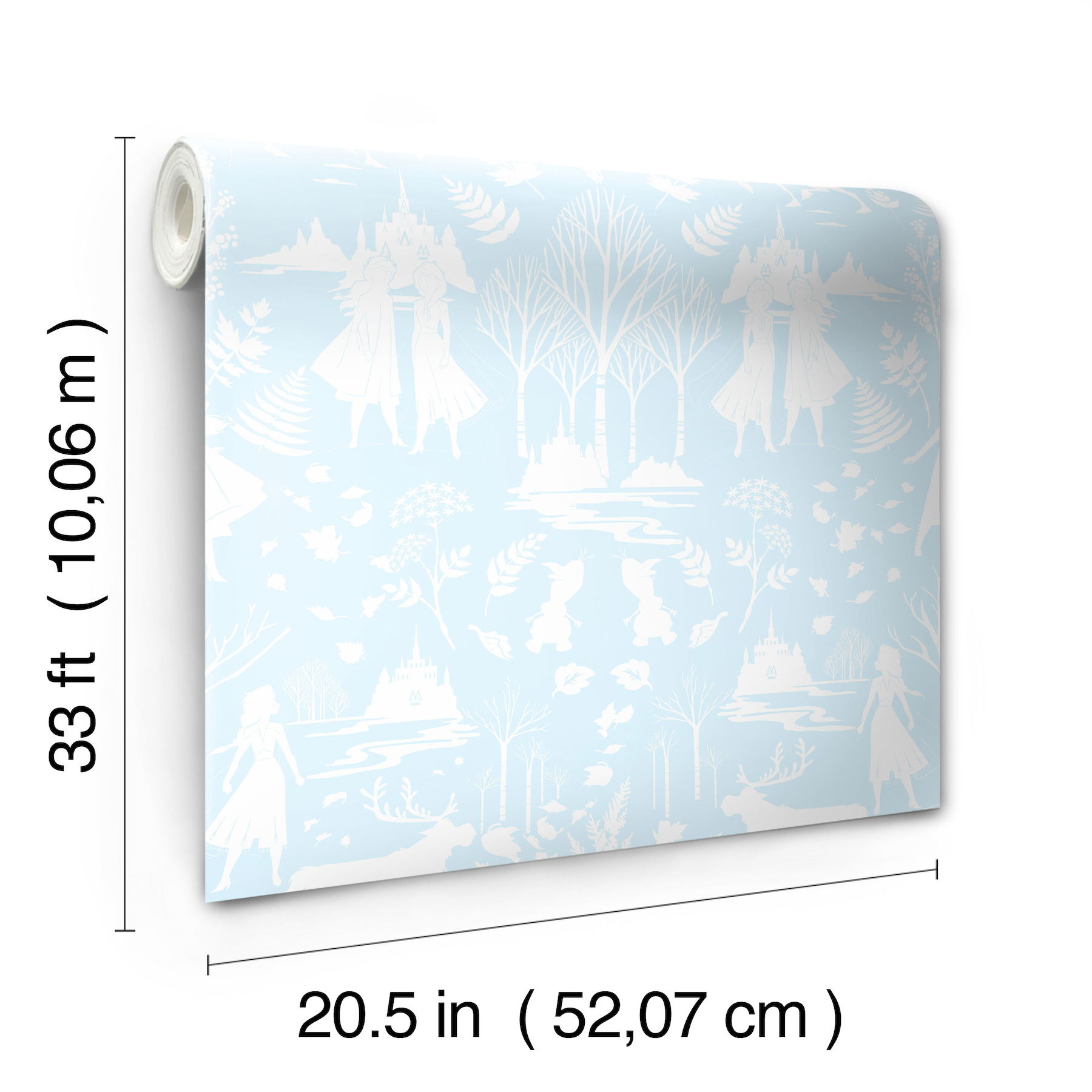 Disney Frozen 2 Nordic Green & Glitter Wallpaper large image 