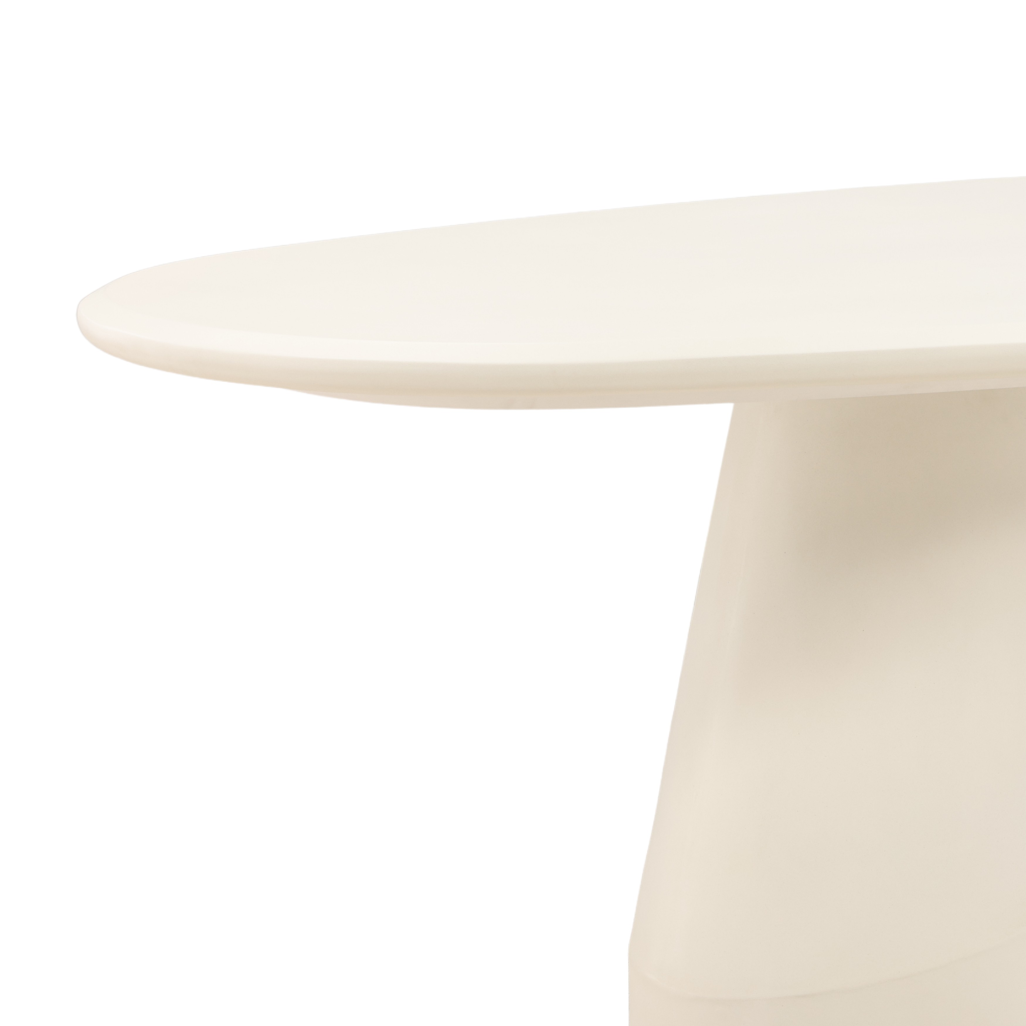 Turell Outdoor Dining Table Ivory, by Dovetail, 82.8" width x 30" height x 39.2" depth View 5