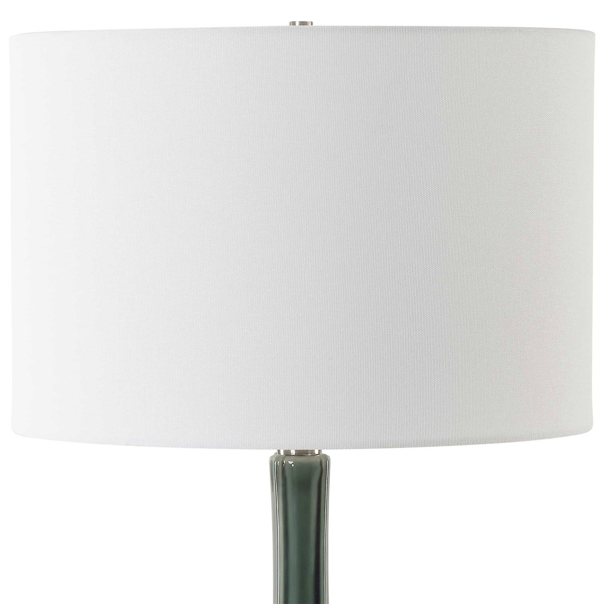 Essex Green Glass Table Lamp, by Uttermost, 1'3" width x 2'3.25" height x 1'3" depth View 6
