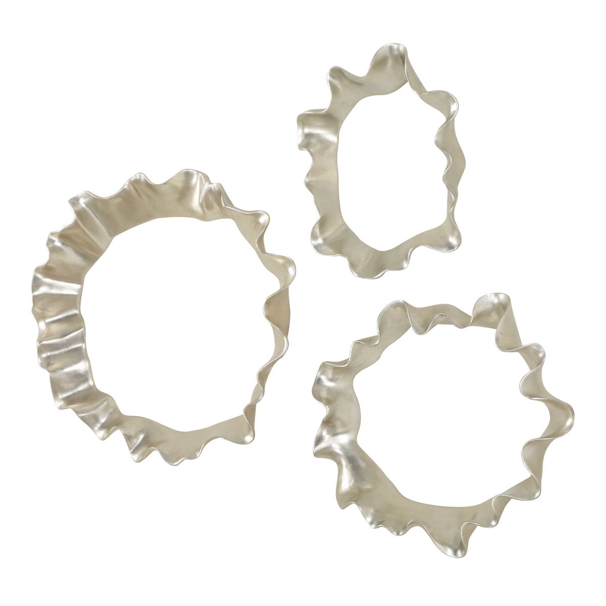 Ripple Effect Silver Wall Art Set/3, by Uttermost, 1'5" width x 1'7" height x 3.25" depth View 5