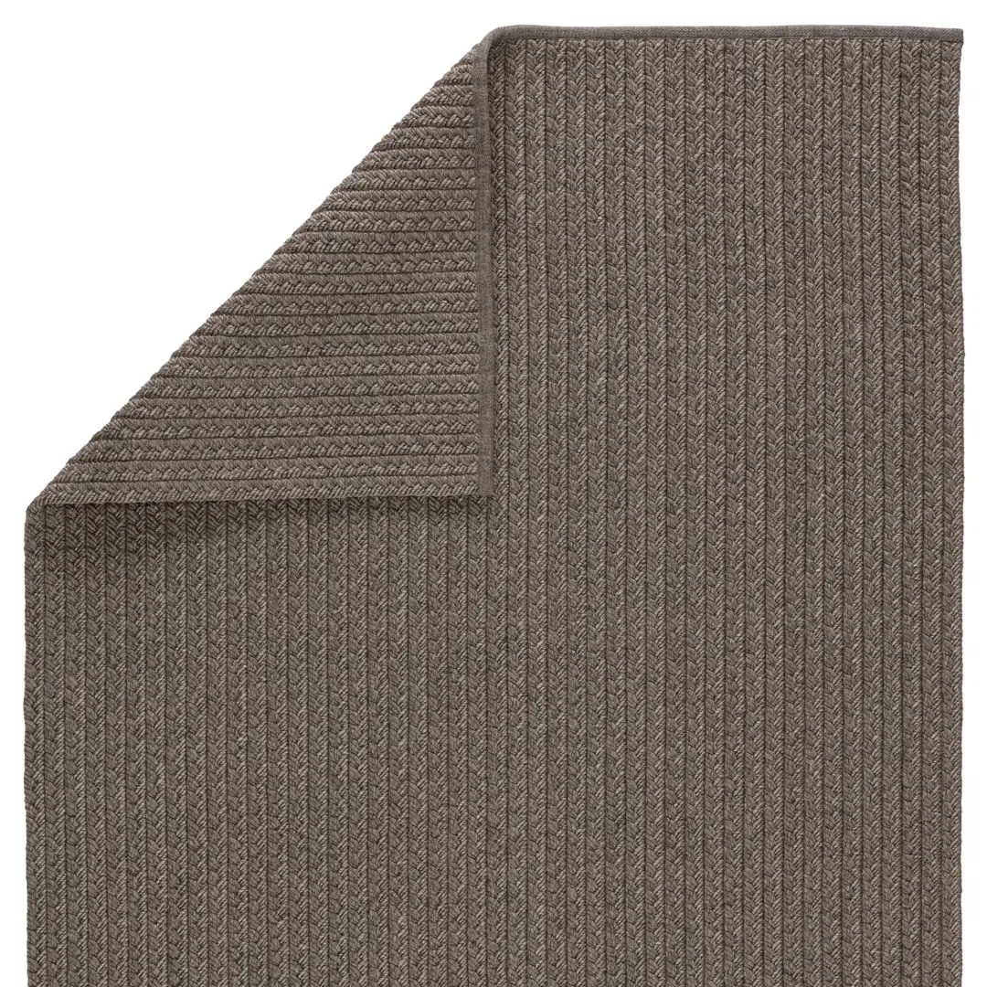Iver Indoor/ Outdoor Solid Gray/ Taupe Area Rug large image 