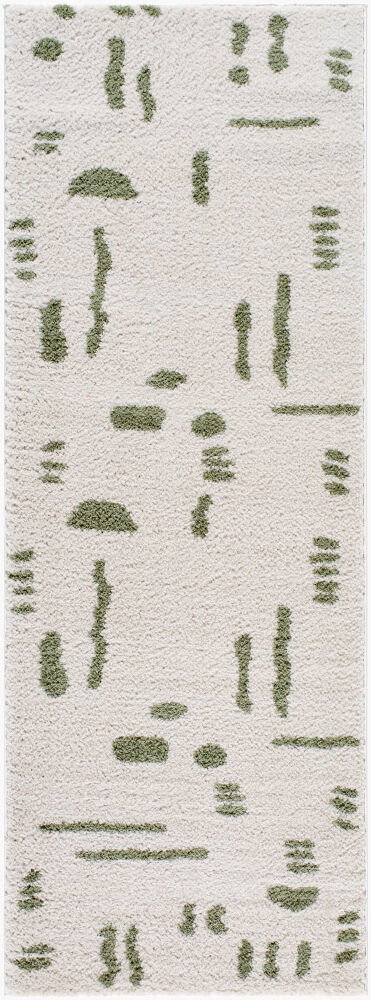 Fossay Shag Machine Woven Rug, by Surya, 7'2.61" length x 2'7.5" width
