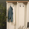 Fairview IV 61L x 17W White And Brown Wood With Storage Hall Tree, Entry & Hallway by Mercana, 61" length x 18" width x 76" height thumbnail 4