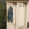 Fairview IV 61L x 17W White And Brown Wood With Storage Hall Tree, Entry & Hallway by Mercana, 61" length x 18" width x 76" height thumbnail 4