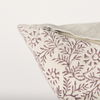 Jayne Beige with Merlot Print Linen Square Decorative Pillow Cover thumbnail 7