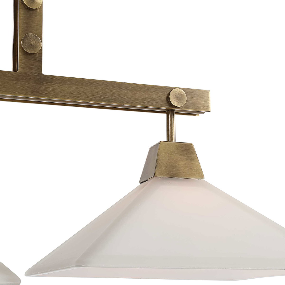 Brookdale Industrial 3 Light Linear Chandelier, Linear Suspension by Uttermost, 43.87" width x 14.75" height x 13" depth View 5
