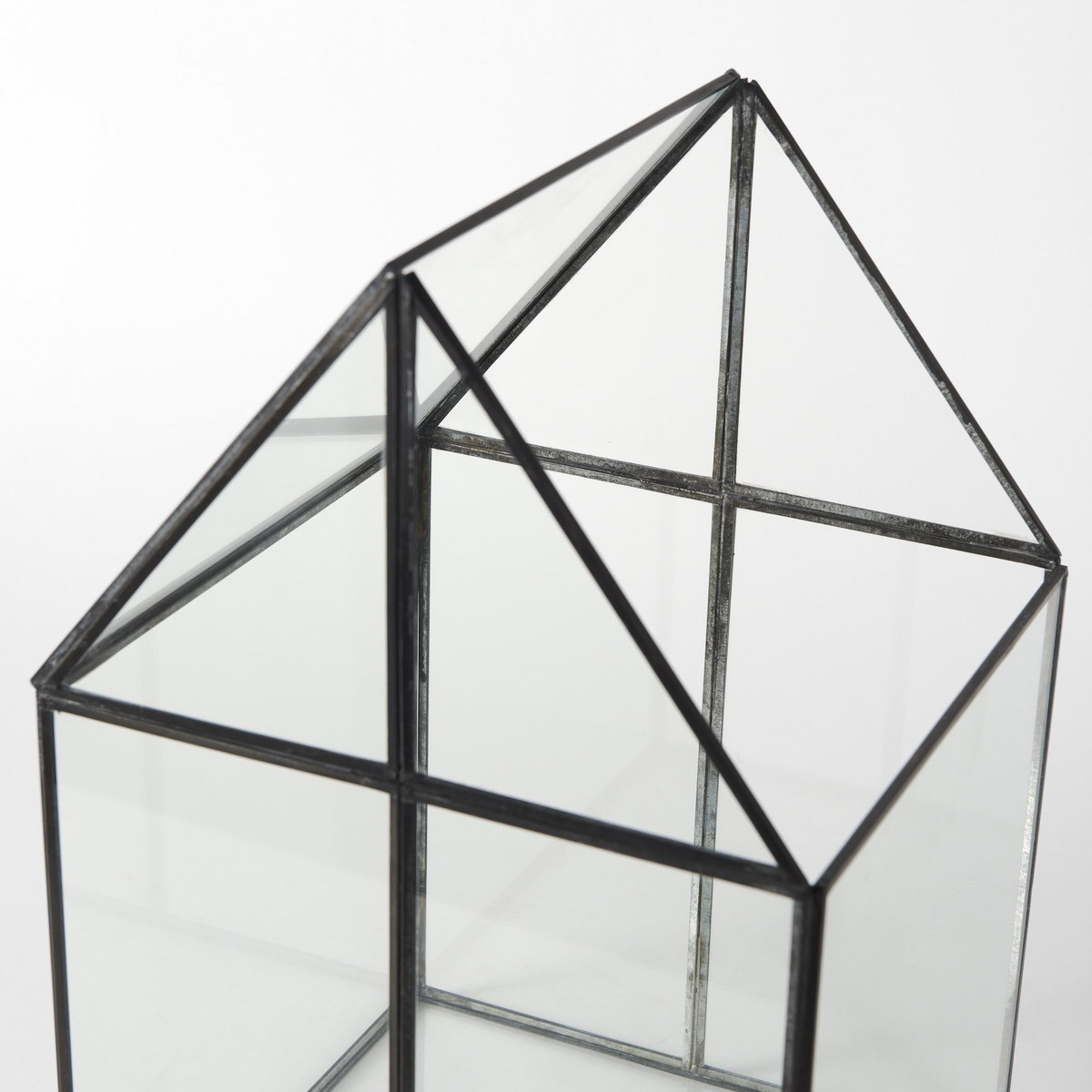 Sikes (Large) 10L x 10W x 16H Hut Terrarium with Glass Base, Boxe by Mercana, 10.04" length x 10.04" width x 16.14" height View 9
