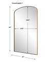 Tordera Brass Arch Mirror, by Uttermost, 24" width x 40" height x 1" depth thumbnail 3