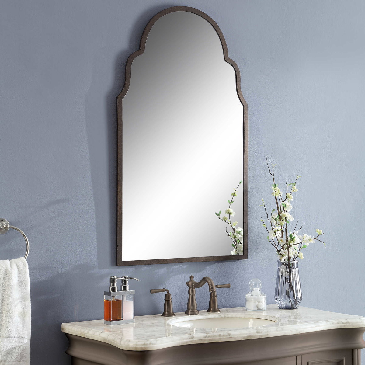Brayden Arch Metal Mirror, by Uttermost, 2'0.25" width x 3'4.75" height x 1" depth View 8