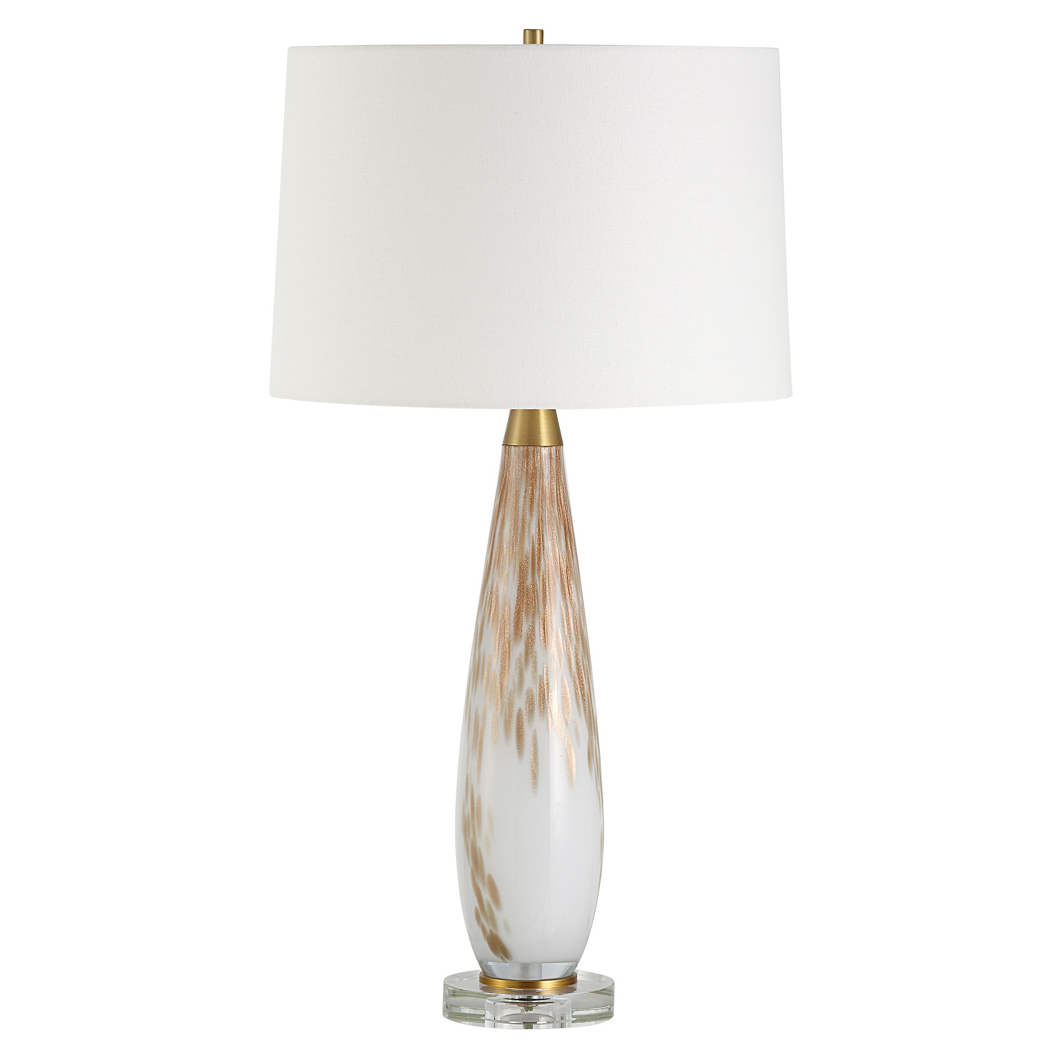 Lyra White & Gold Table Lamp large image 