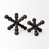 Carollan I (Small) 7L x 7W Black Geometric Wood Ball Jack, Decorative Object by Mercana, 6.69" length x 6.69" width x 6.69" height thumbnail 7