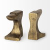 Anvilia (Set of 2) 12L x 3W Gold Anvil Shaped Bookends, by Mercana, 11.81" length x 3.54" width x 6.3" height thumbnail 4