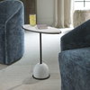 Morro White Marble Side Table, Side & End Table by Uttermost, 24.25" width x 23.25" height x 10.5" depth thumbnail 5