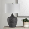 Graphite Ribbed Table Lamp thumbnail 2