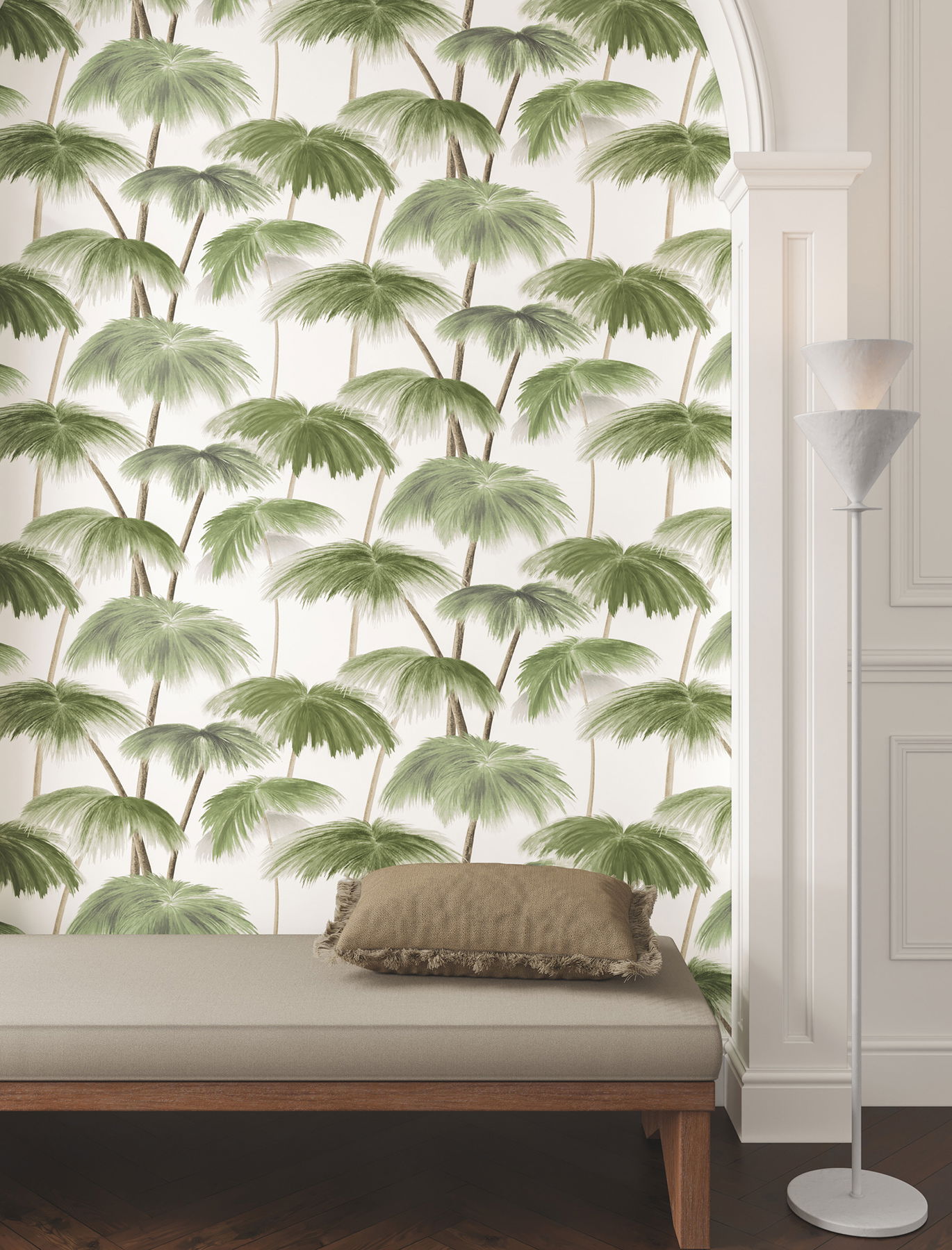 Plein Air Palms Green Wallpaper large image 