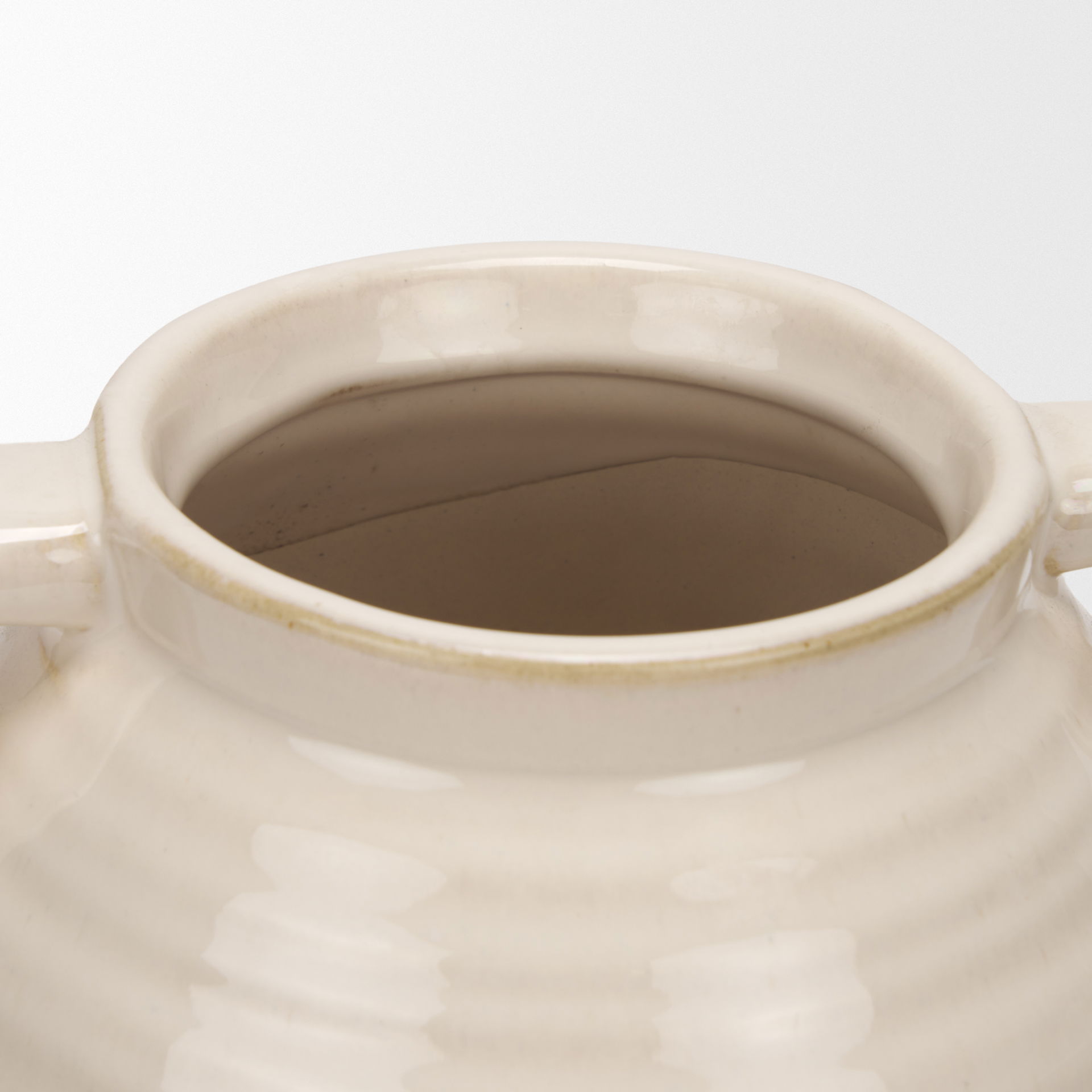 Tryna Small Beige with Matte Brown Ceramic Vase large image 